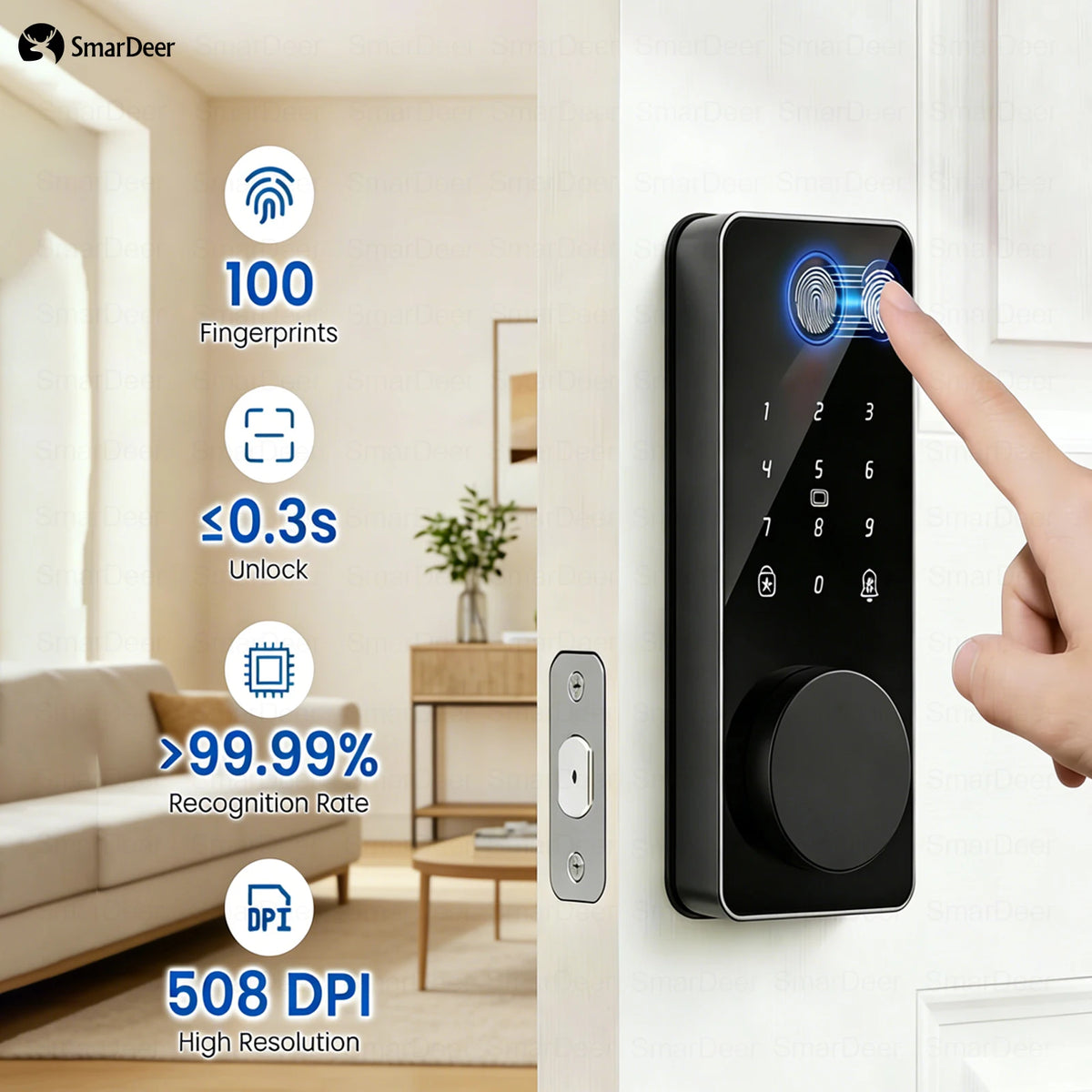 L001-TYWF Fingerprint and Wi-Fi Door Lock