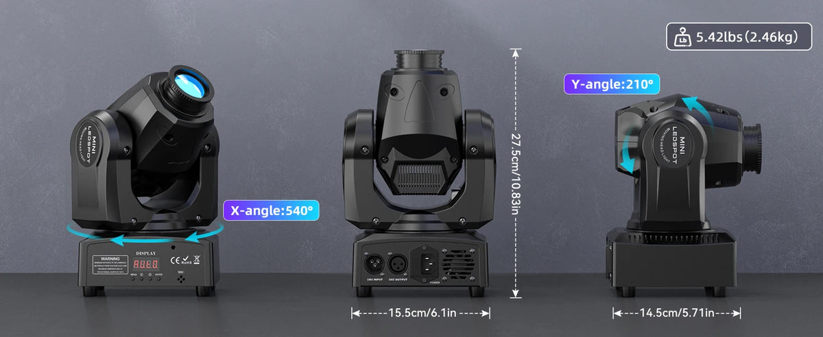 Luce Moving Head a LED da 120W con Telefono e DMX512