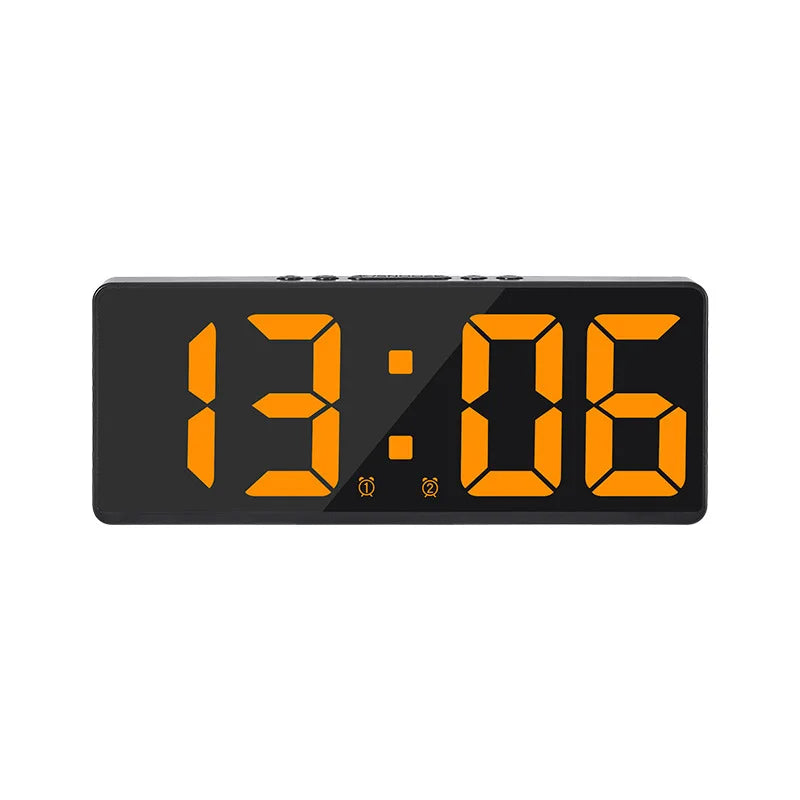 Digital Dual Alarm Clock with Adjustable LED Display
