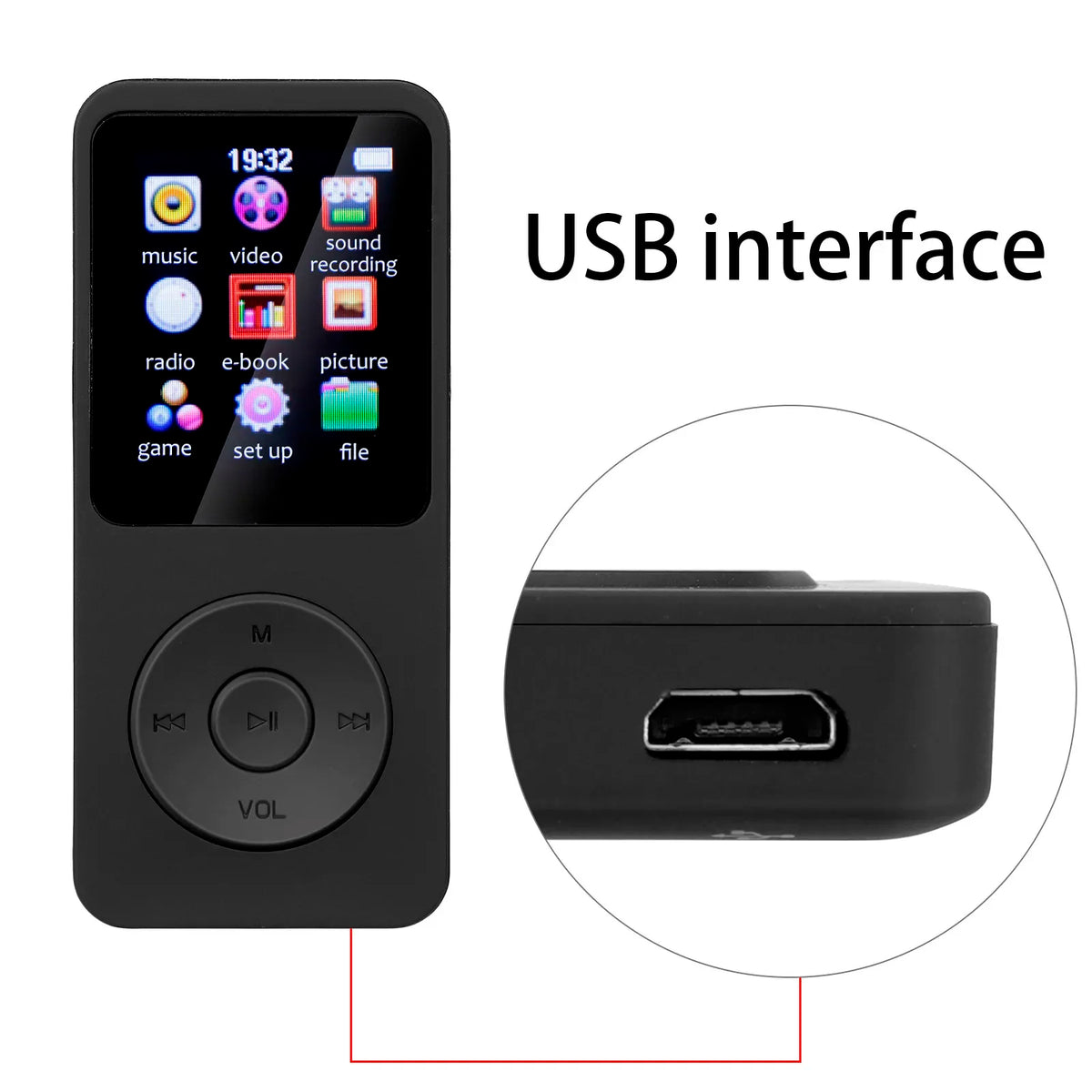 Portable MP3 Player 1.8 Inch Screen Walkmen HIFI Bluetooth Compatible E-Books Recording  Bluetooth Wifi Pplayer FM Radio Player