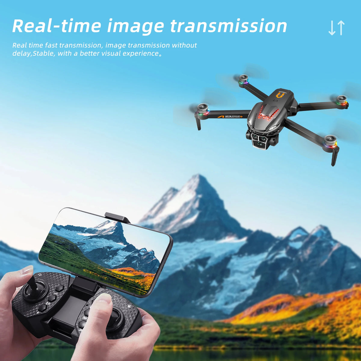 Podofo Drone 4k Professional Dual Camera  Mini Helicopter Quadcopter Toy Obstacle Avoidance Foldable RC Drone Headless Mode Mini Drones