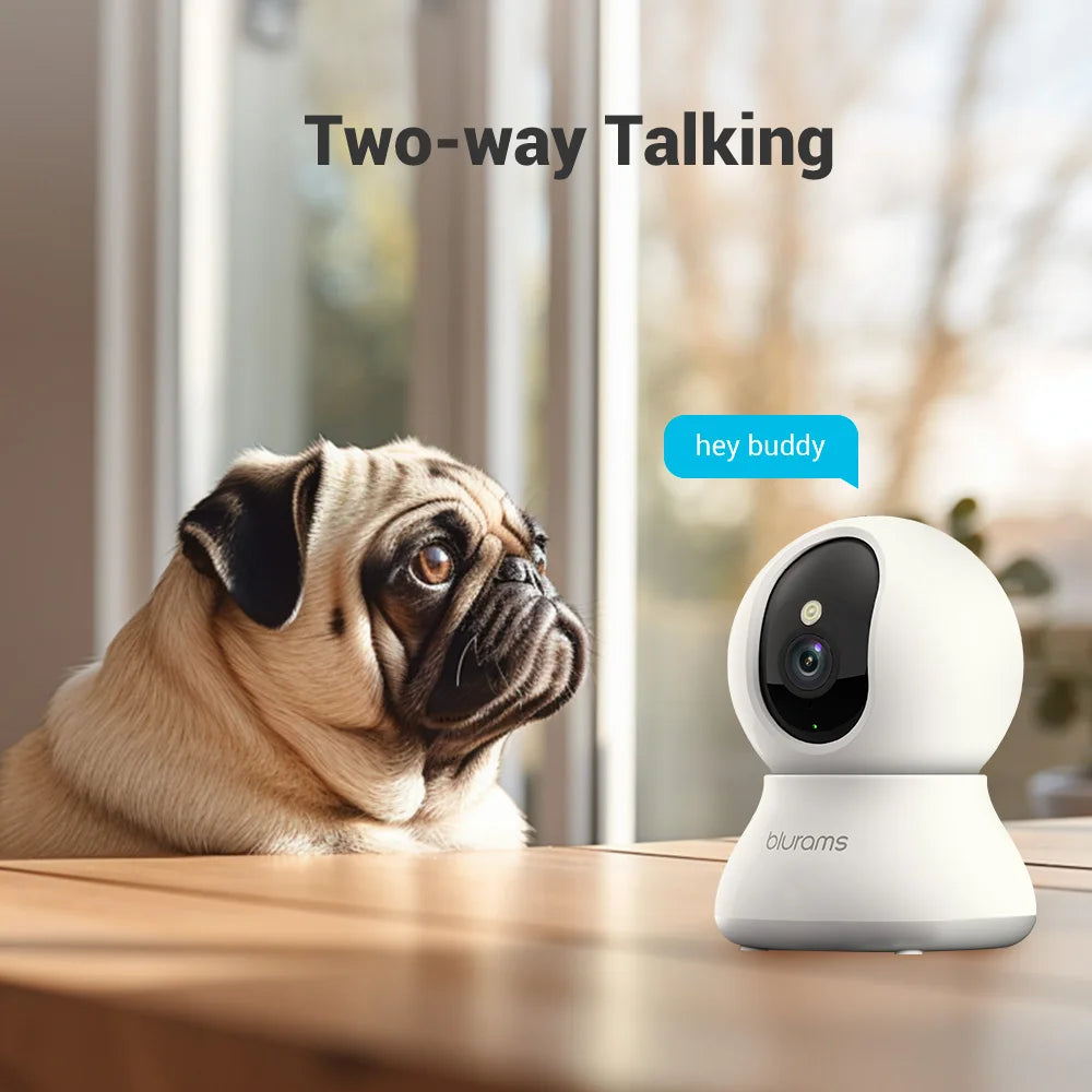 2 Pcs Blurams Indoor Security Camera 2K, Home Security Camera for Dog/Elder, Security Camera with One-Touch Call Update A31S-2pc 