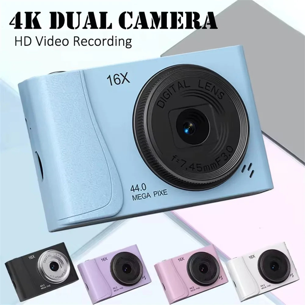 4K Digital Camera 16x Zoom Compact Camcorder