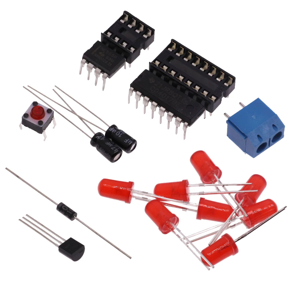 Elektroniske terninger DIY-kretssett, 4,5–5,5 V