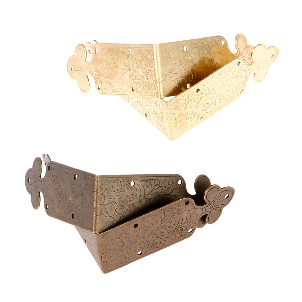Möbeleckenschoner aus Messing, 65 × 25 mm, 2er-Set