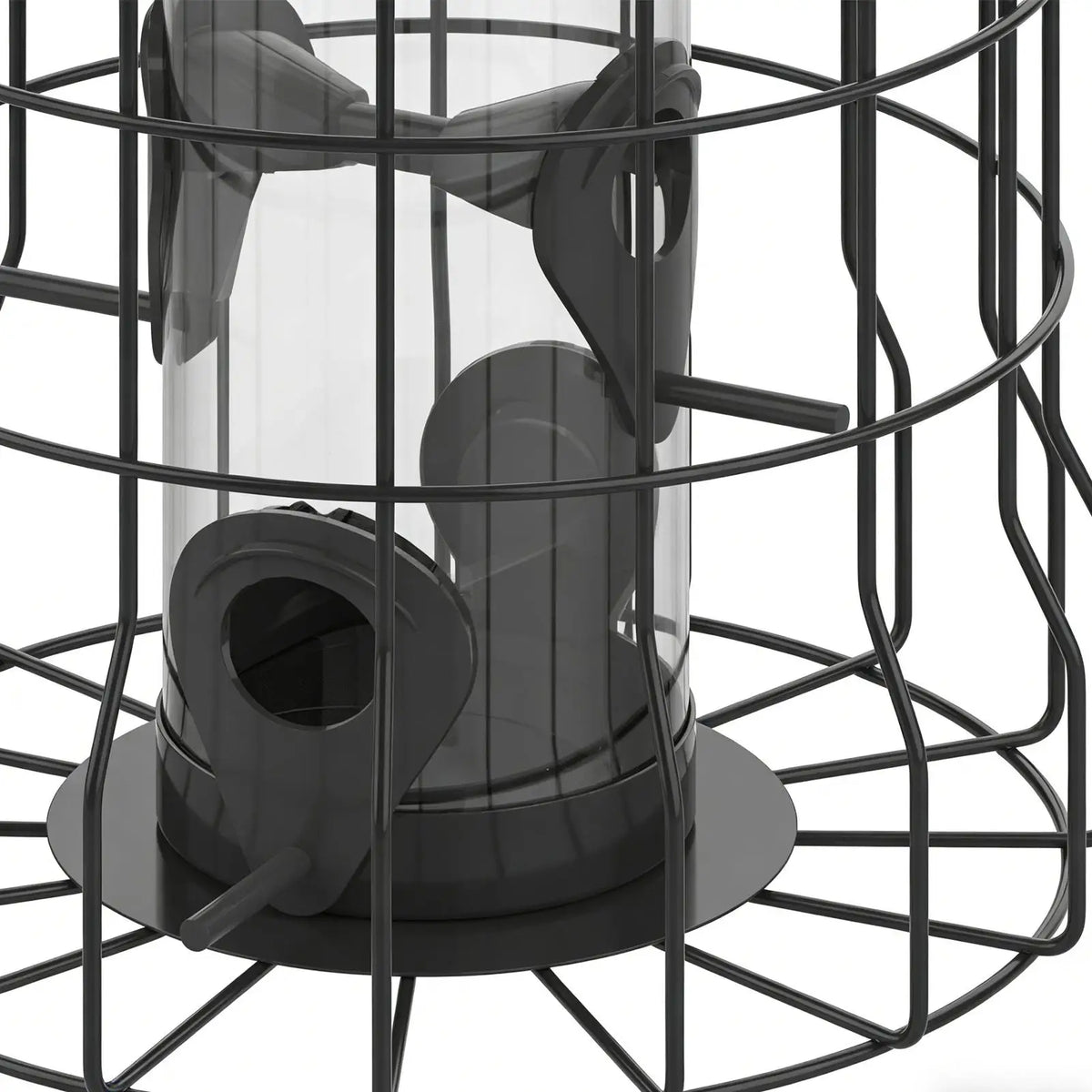 Bird Feeder 4-Port Weatherproof Squirrel Proof Metal Large Bird Feeder Outdoor Hangable for Watching Hummingbird Finch Chickadee