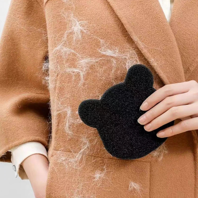 2 /4 Sets Of Household Pet Hair Remover, Machine Washed Bear Sticky Sponge, Reusable, Suitable For Washing Machine, Dryer, Black 