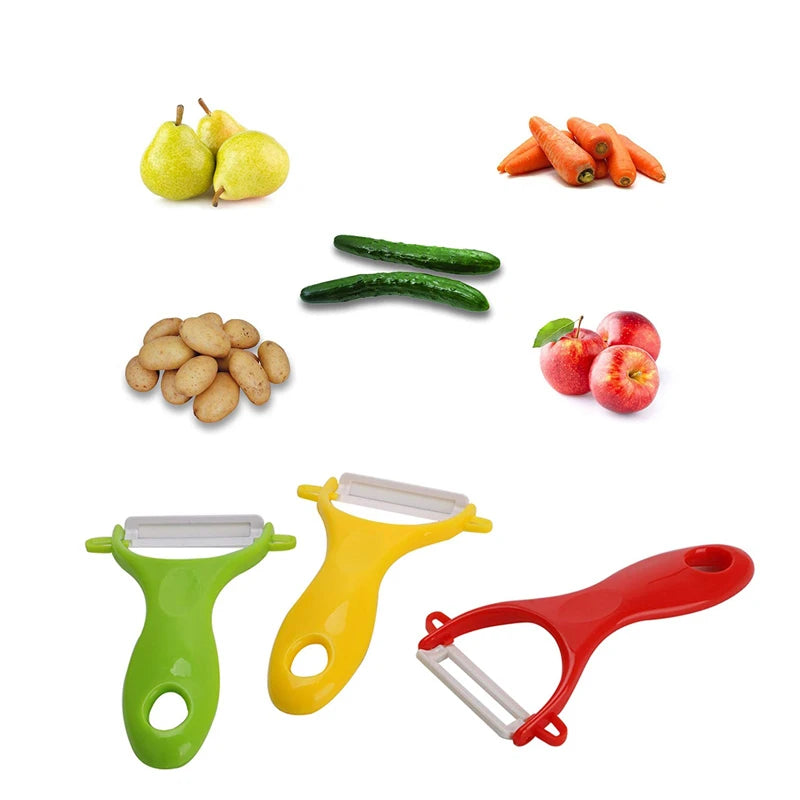 LMETJMA Ceramic Peeler 4 Color Vegetable Fruit Peeler Kitchen Potato Carrot Cucumber Peeler Peeling Kitchen Gadgets KC0113 
