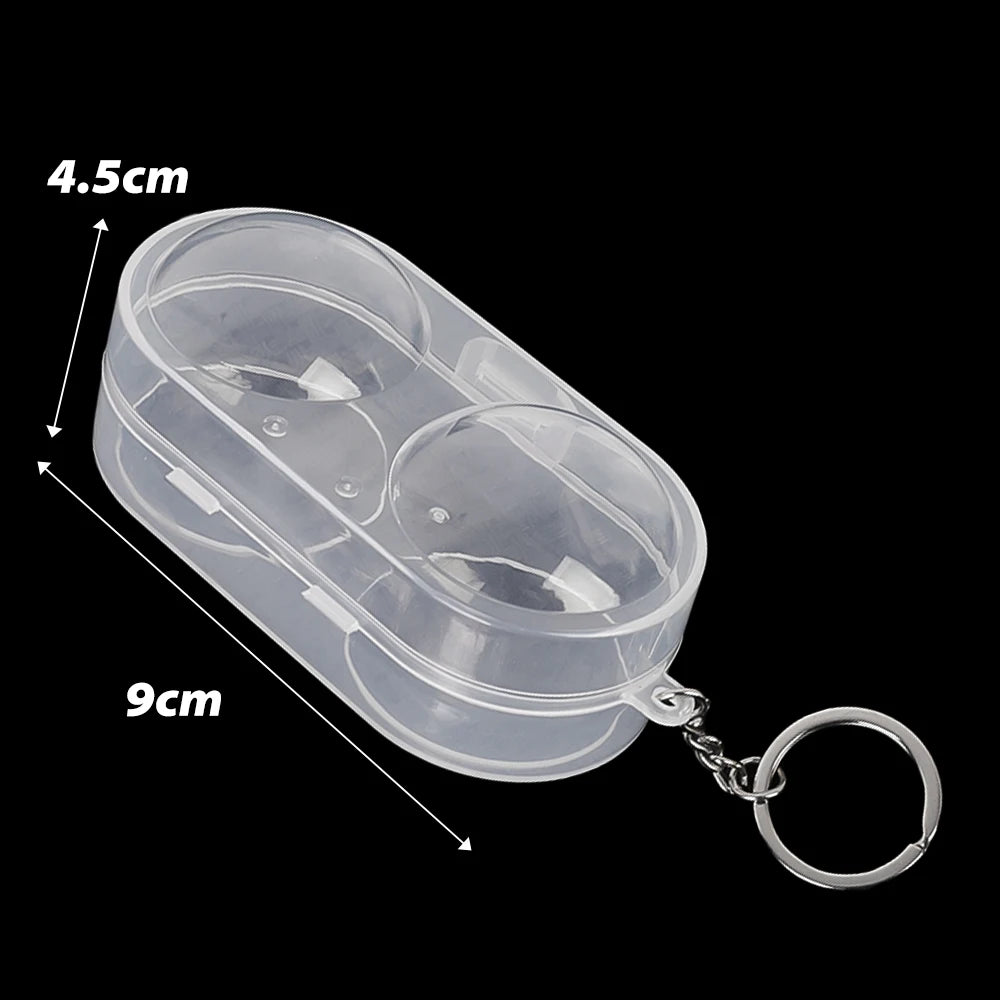 Transparent Table Tennis Ball Case with Keychain
