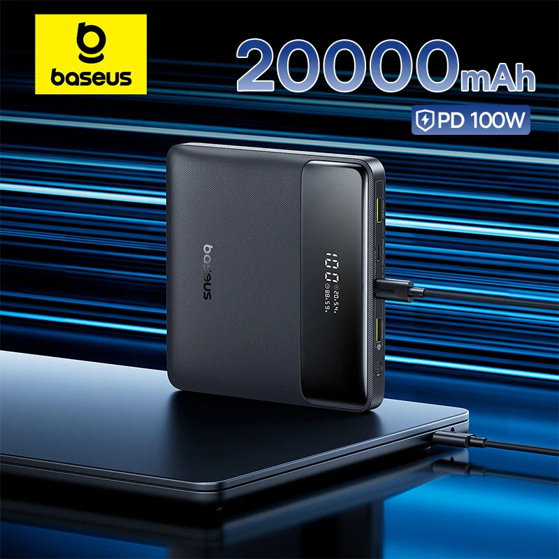 100W Power Bank 20000mAh Fast Charging for Laptops & Phones
