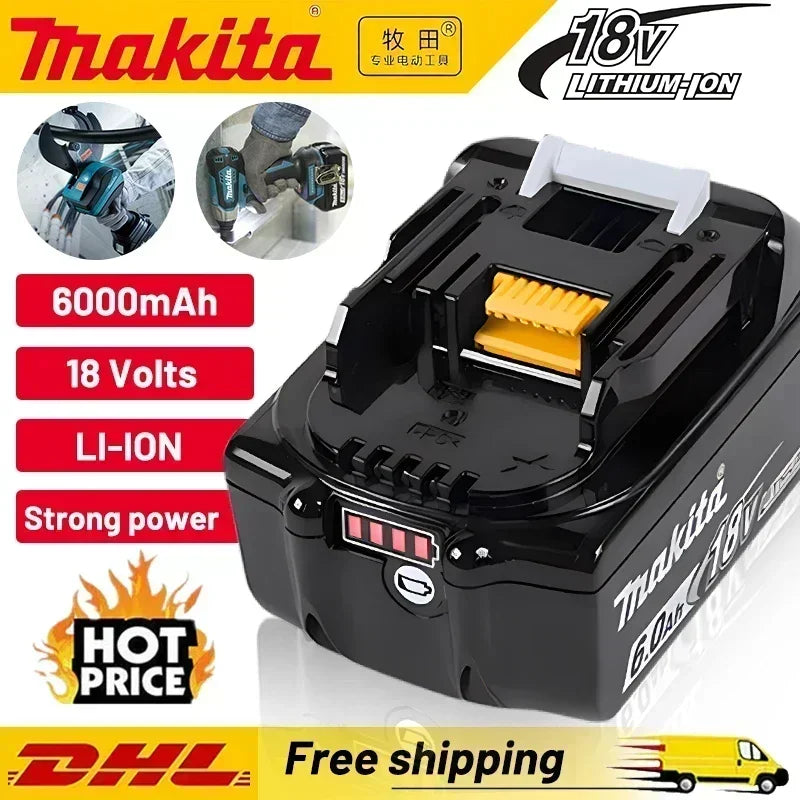 Original Makita battery, 18V 9.0Ah rechargeable battery, power tool BL1830 BL1840、BL1850、BL1860B、 Makita 18V lithium battery 