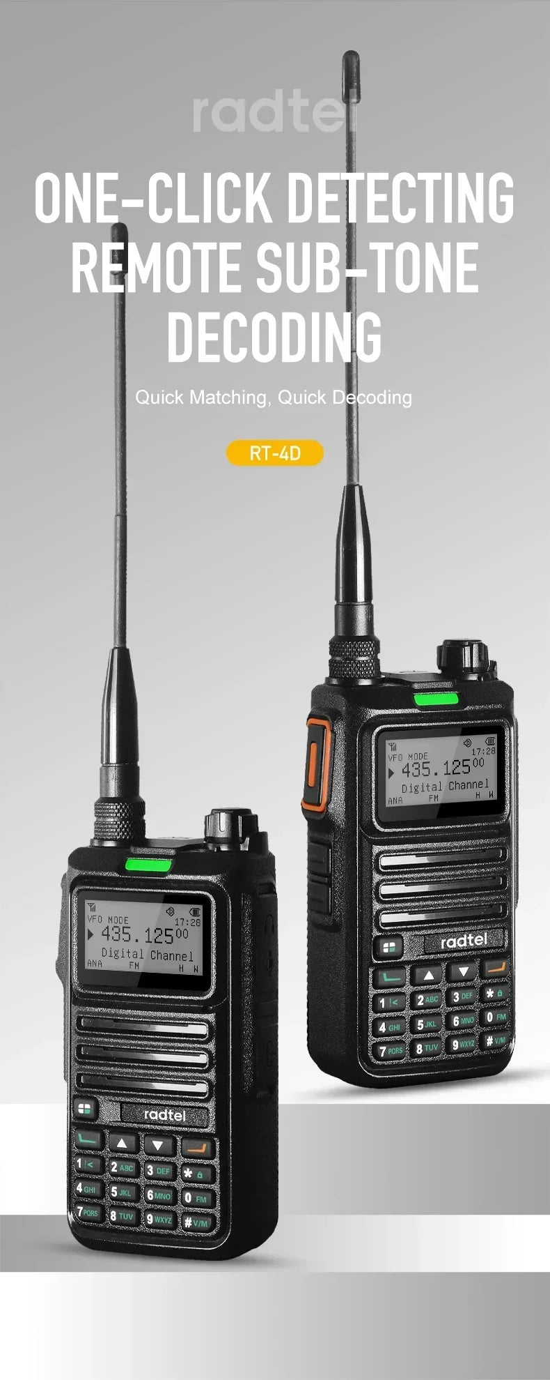 RT-4D DMR Digital and Analogue Two-Way Radio