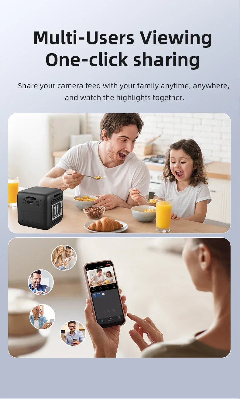 1080P WiFi Mini Security Camera with Night Vision and Motion Detection