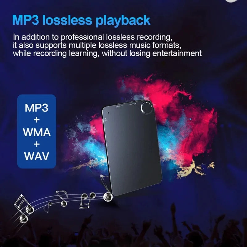 150 Hour Ultra-thin Card Digtal Voice Recorder Oculta 4-64GB Mini Activated Professional Sound Record Flash Drive Dictaphone MP3 