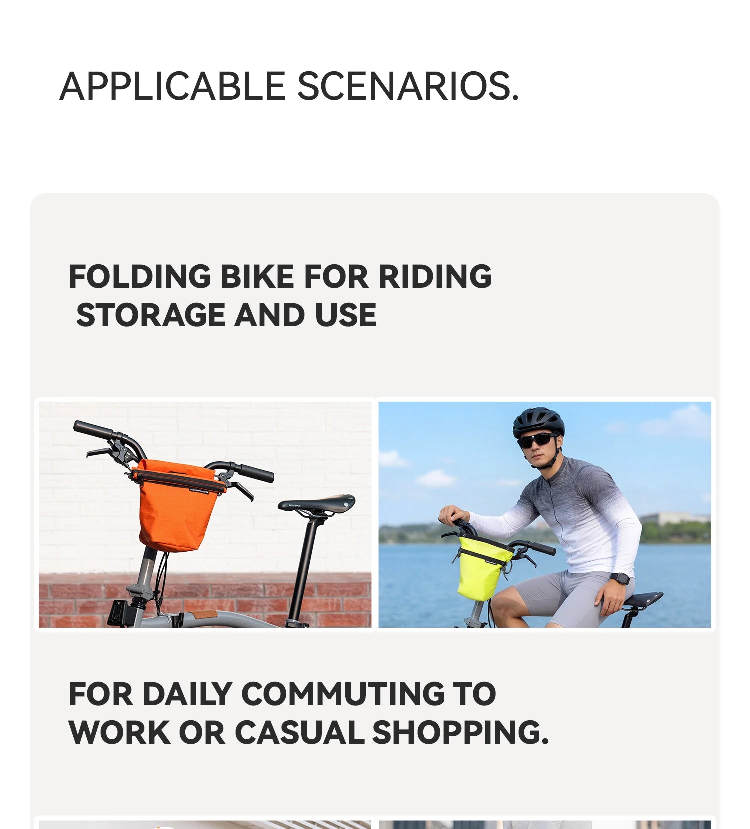 2.5L Waterproof Bike Handlebar Bag with Quick Release Mount