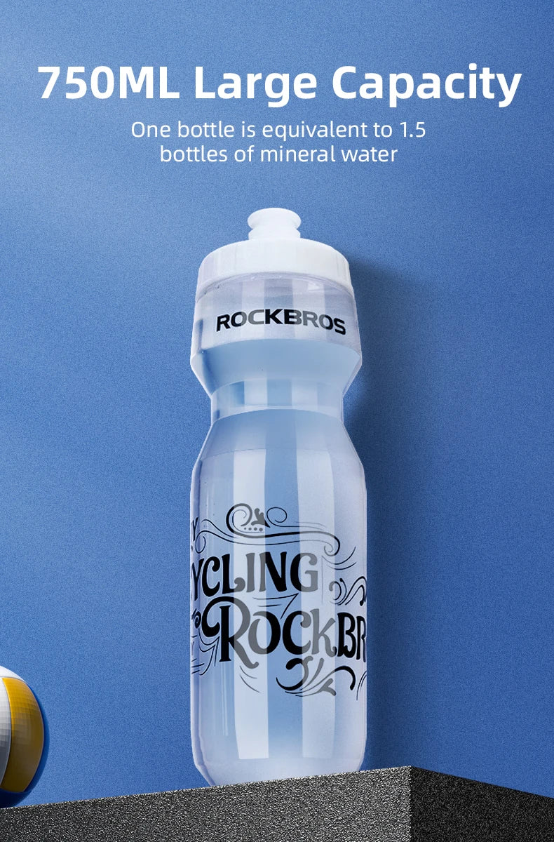 750ml cyklistická láhev na vodu s designem na mačkání, hydratační kelímek