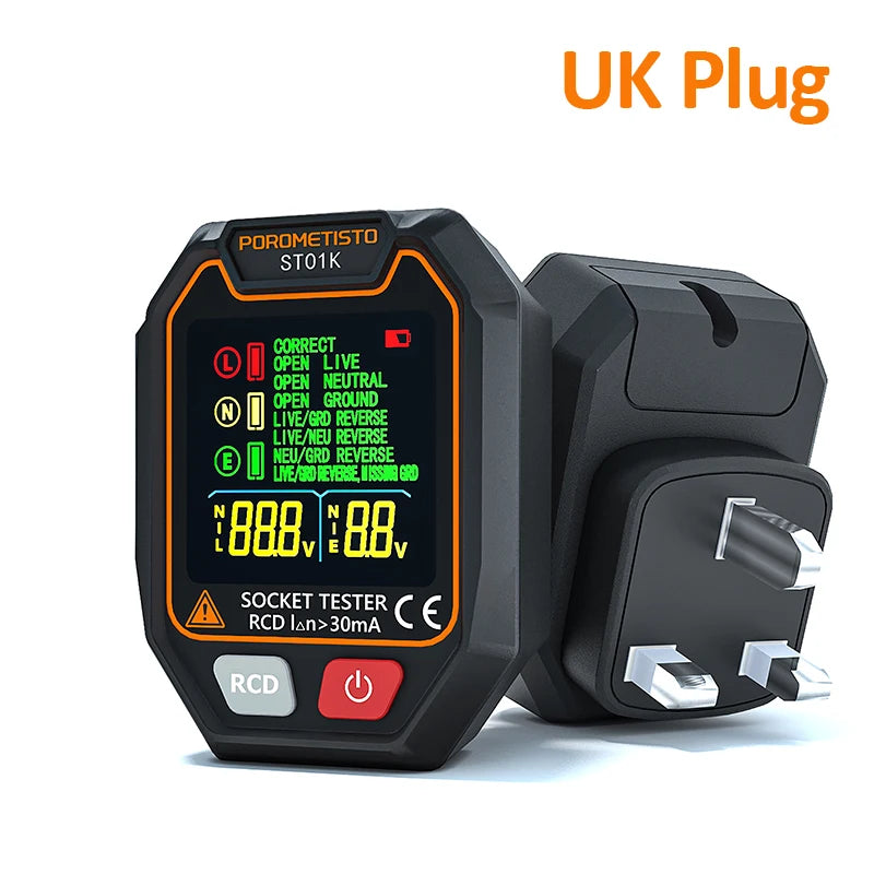 ST01 Digital Socket Tester - Plug Options