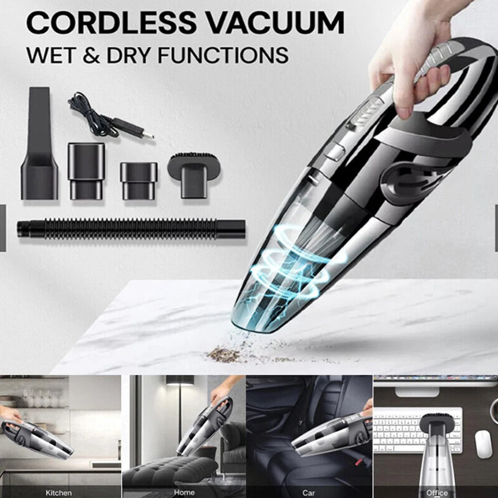 Cordless Handheld Car Vacuum Cleaner, Wet and Dry 120W