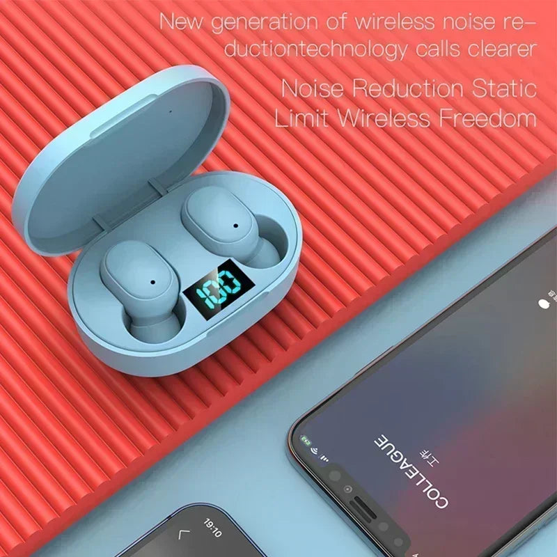 E6S Pink True Wireless Bluetooth Earbuds with Charging Case