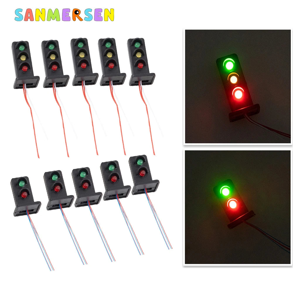 5-Piece HO 1:87 Model Railway LED Signal Set