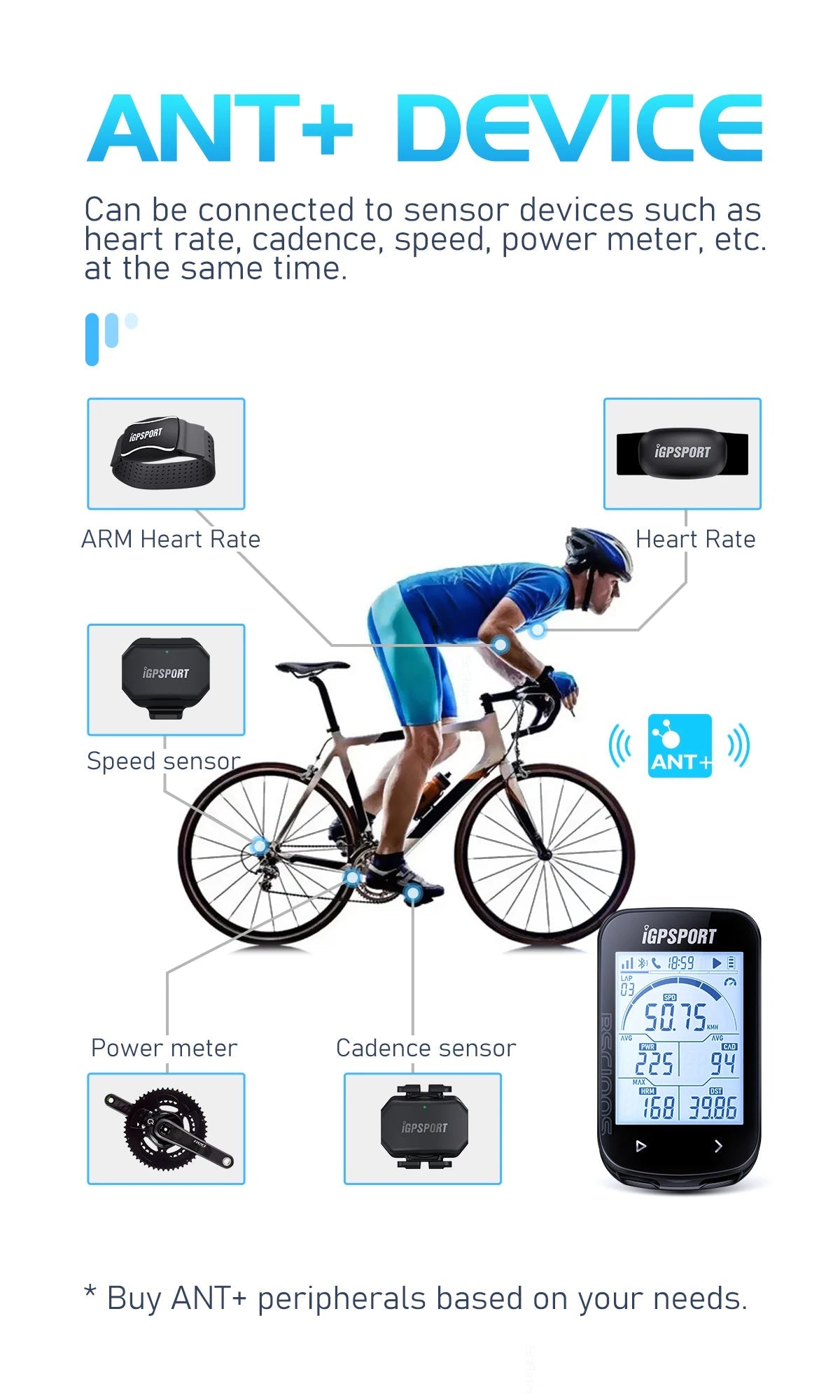 iGPSPORT BSC100S GPS Odometer Cycling Bike Computer Sensors Cycl Speedomet Riding Cycling Speedometer 2.6‘’ large screen 