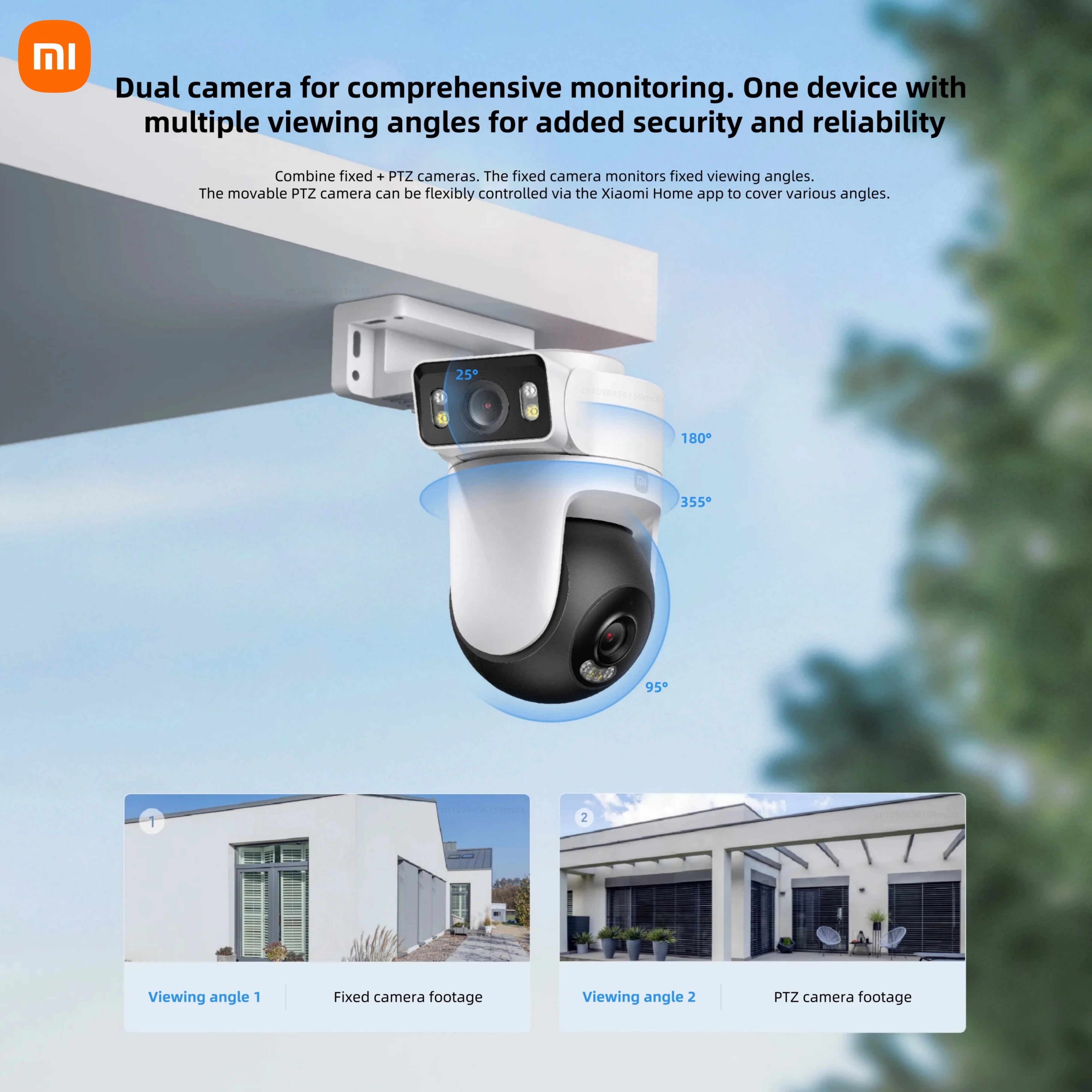Xiaomi Outdoor CW500 Dual Camera Version IP66 Security Protection CCTV AI Detection Full-Color Night Vision Smart Home Mi home 