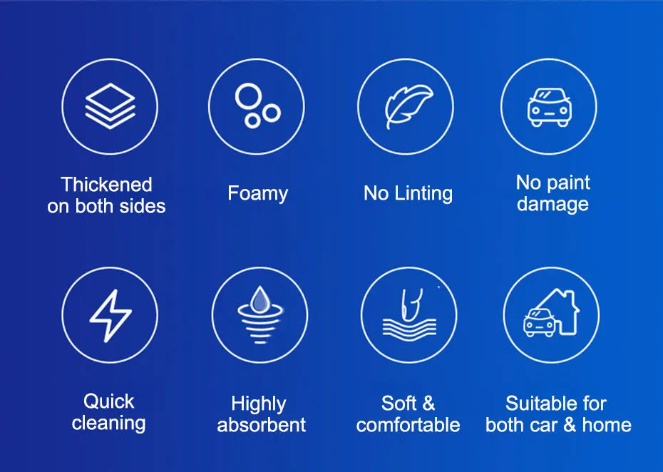 SEAMETAL Microfiber Car Washing Glove Double-Faced Thickened Coral Fleece Cleaning Brush Gloves Car Detailing Cleaner Care Tool 