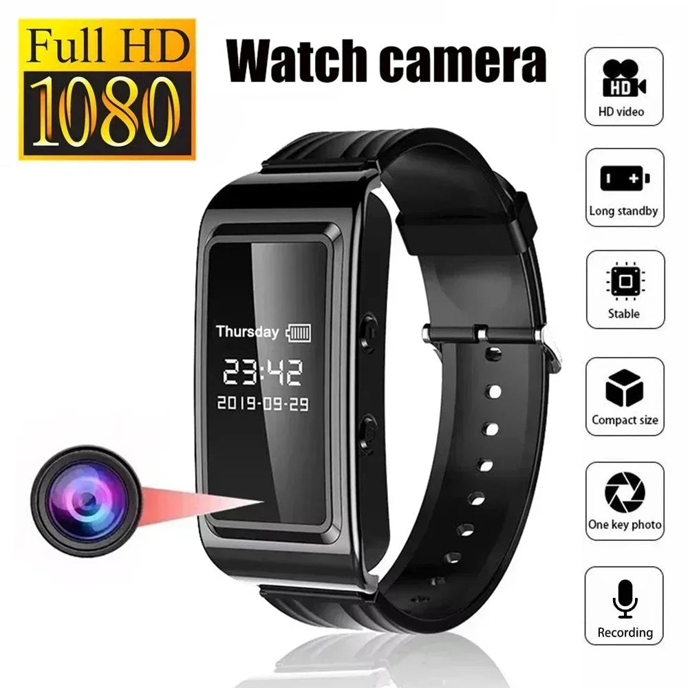 8-64GB Mini Voice Video Recorder 1080P DV Professional Digital Bracelet Dictaphone Portable Home Smart Small Security Camcorder