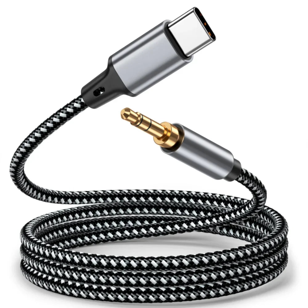USB-C till 3,5 mm AUX-ljudkabel