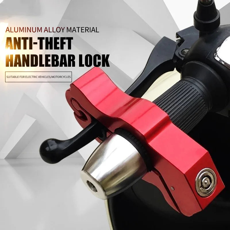 Motorcycle Handlebar Grip Lock for Bikes and Scooters