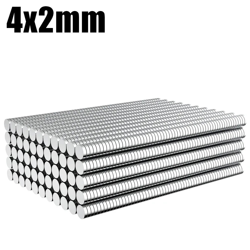 Round Craft Magnets, 4 × 2 mm, 120 Pieces