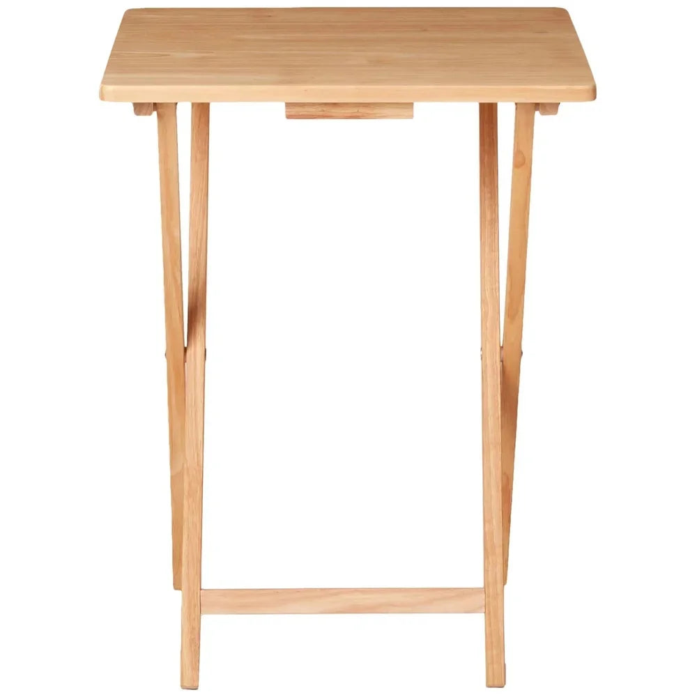 Folding TV Tray Table Solid Wood Portable Compact Space Saving