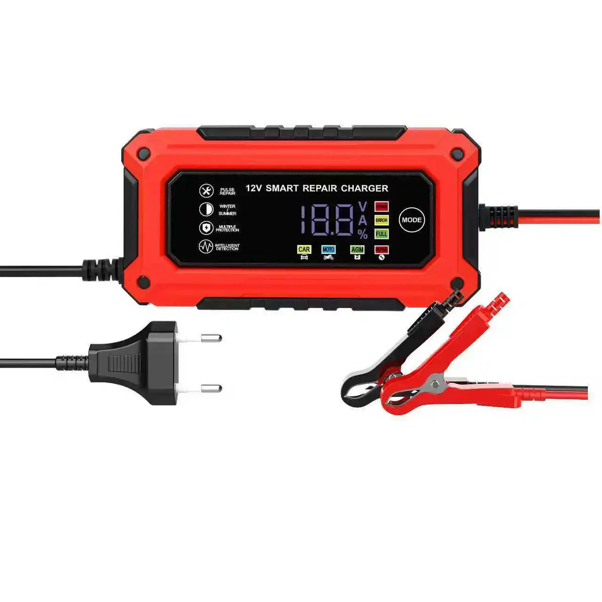 Caricabatterie per batteria al piombo 12V - 6A con LCD