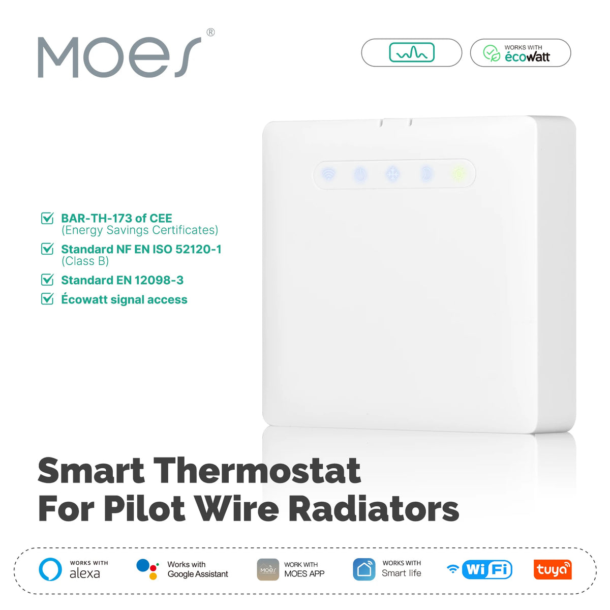 Thermostat WiFi pour radiateurs à câblage pilote