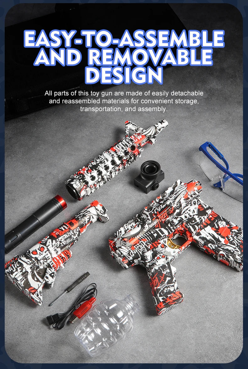 New M416 Electric Blaster Gun Set High Precision Shooting Toy Perfect Outdoor Toys Gifts for Boys Birthday (Bullets Excluded) 