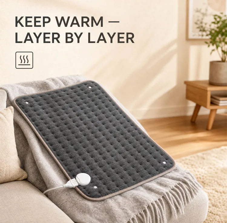 Electric Heating Pad with 10 Heat Levels and 3 Timers
