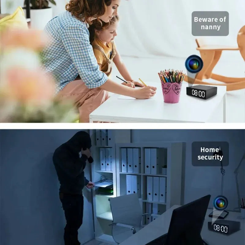 Upgrade 1080P WiFi clocks cameras, Infrared night vision, Motion detection,Remote viewing,Home monitoring cameras