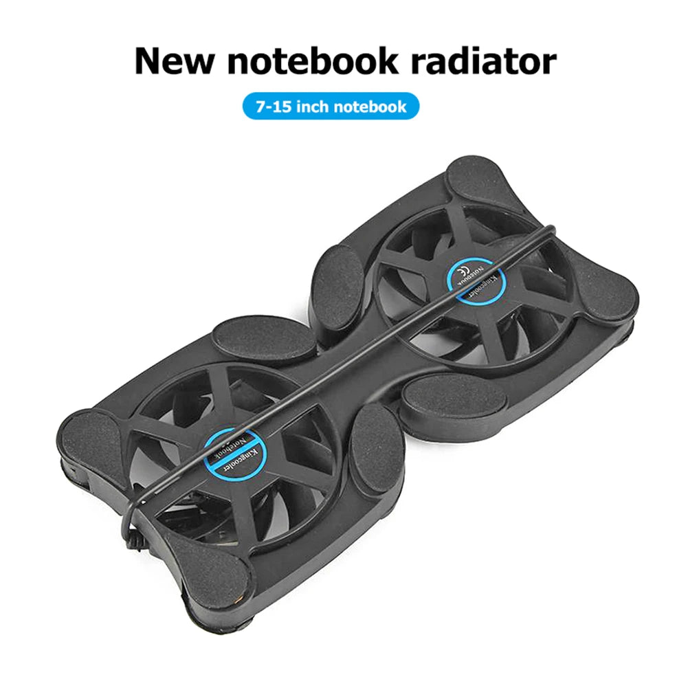 Foldable USB Dual-Fan Laptop Cooler