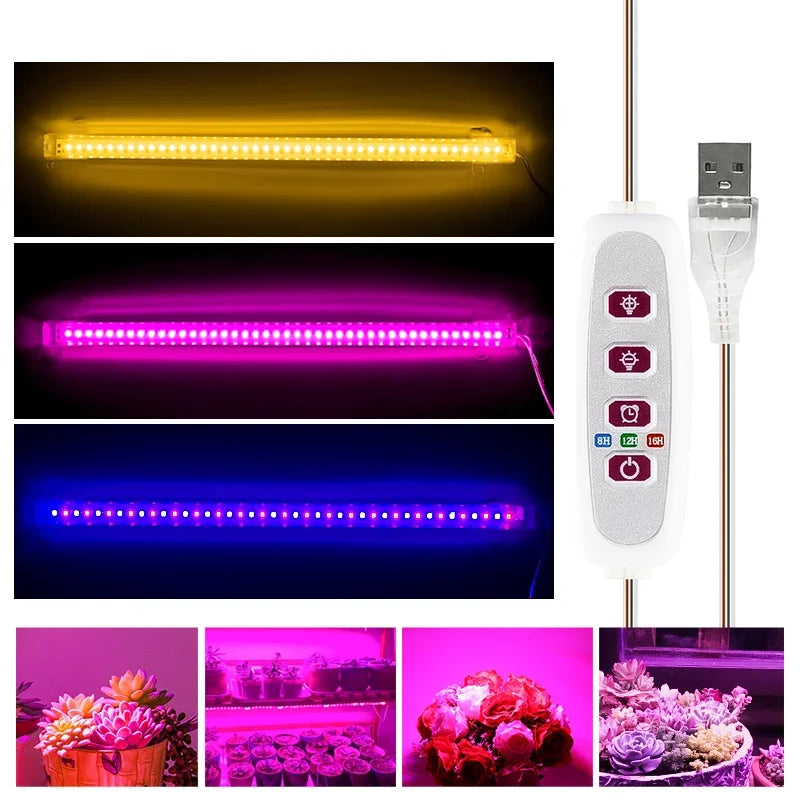 5V USB LED Plant-Light Bars, 1-4 Bar Options