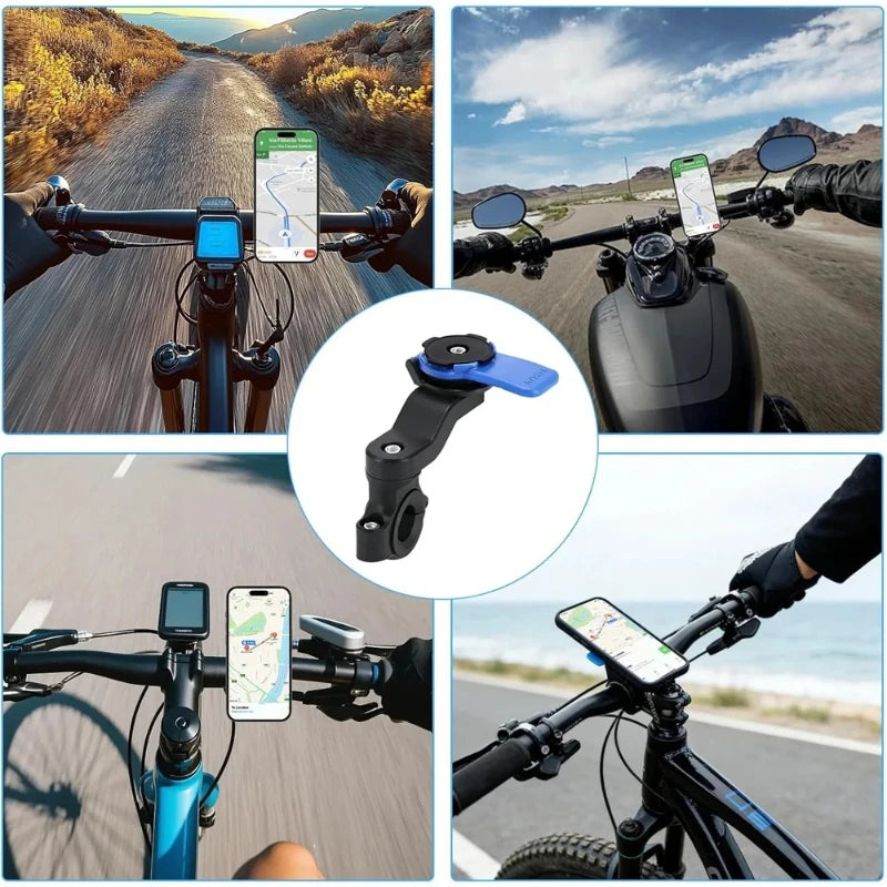Suporte ajustável para telemóvel de bicicleta, com rotação de 360 graus
