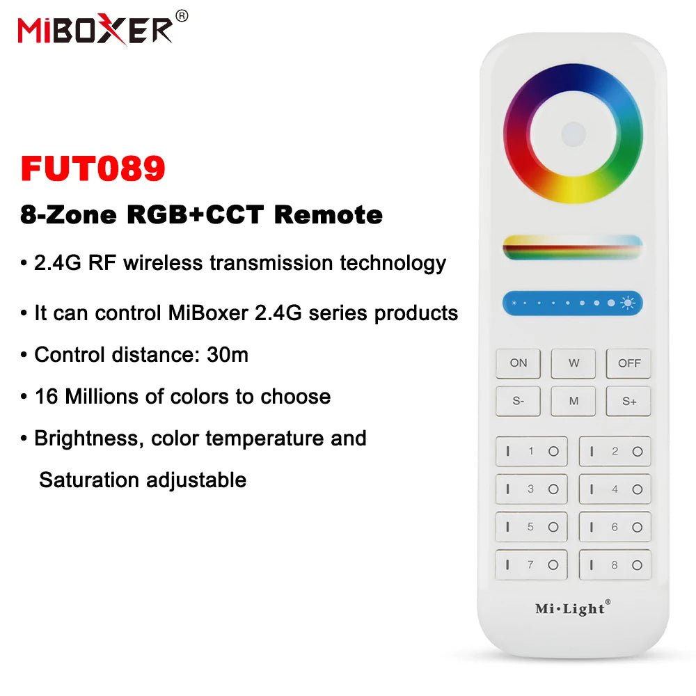 FUT089 Eight-Zone LED Touch Remote
