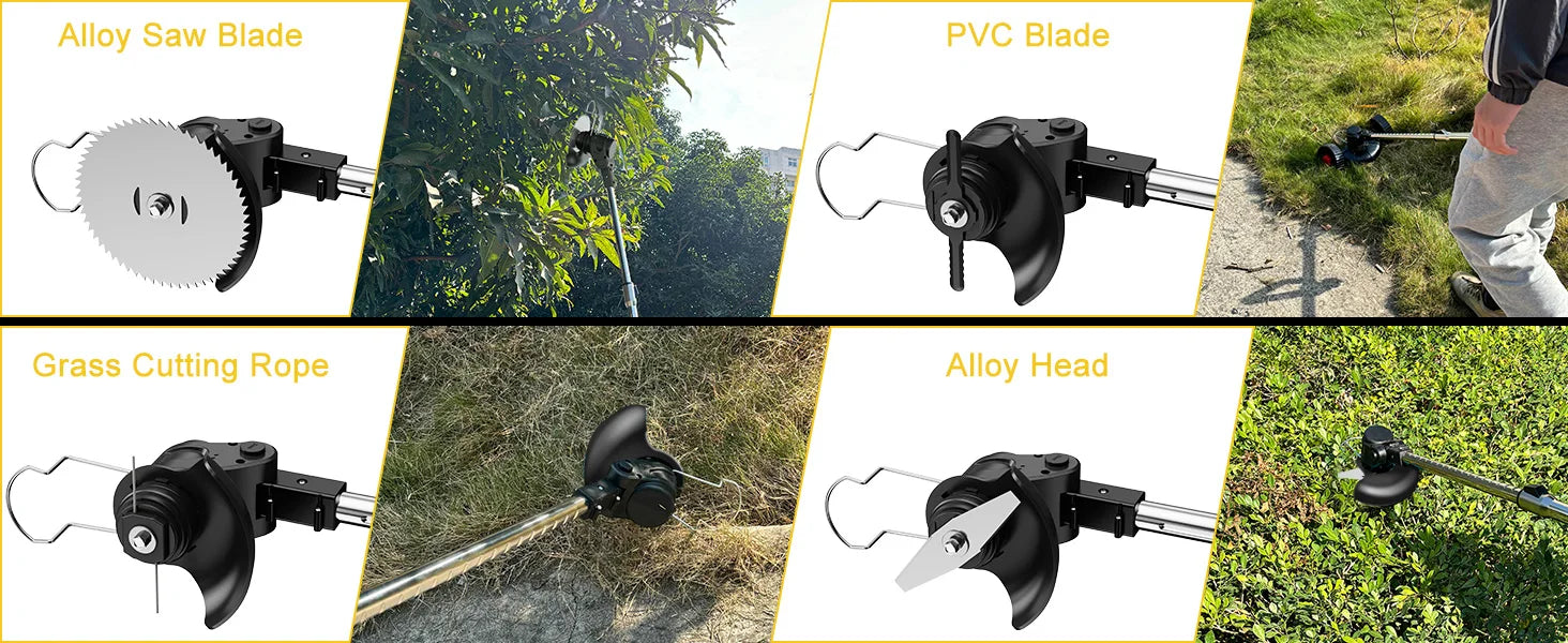 Conentool 24V Cordless Strimmer with Dual Batteries and Blade Set