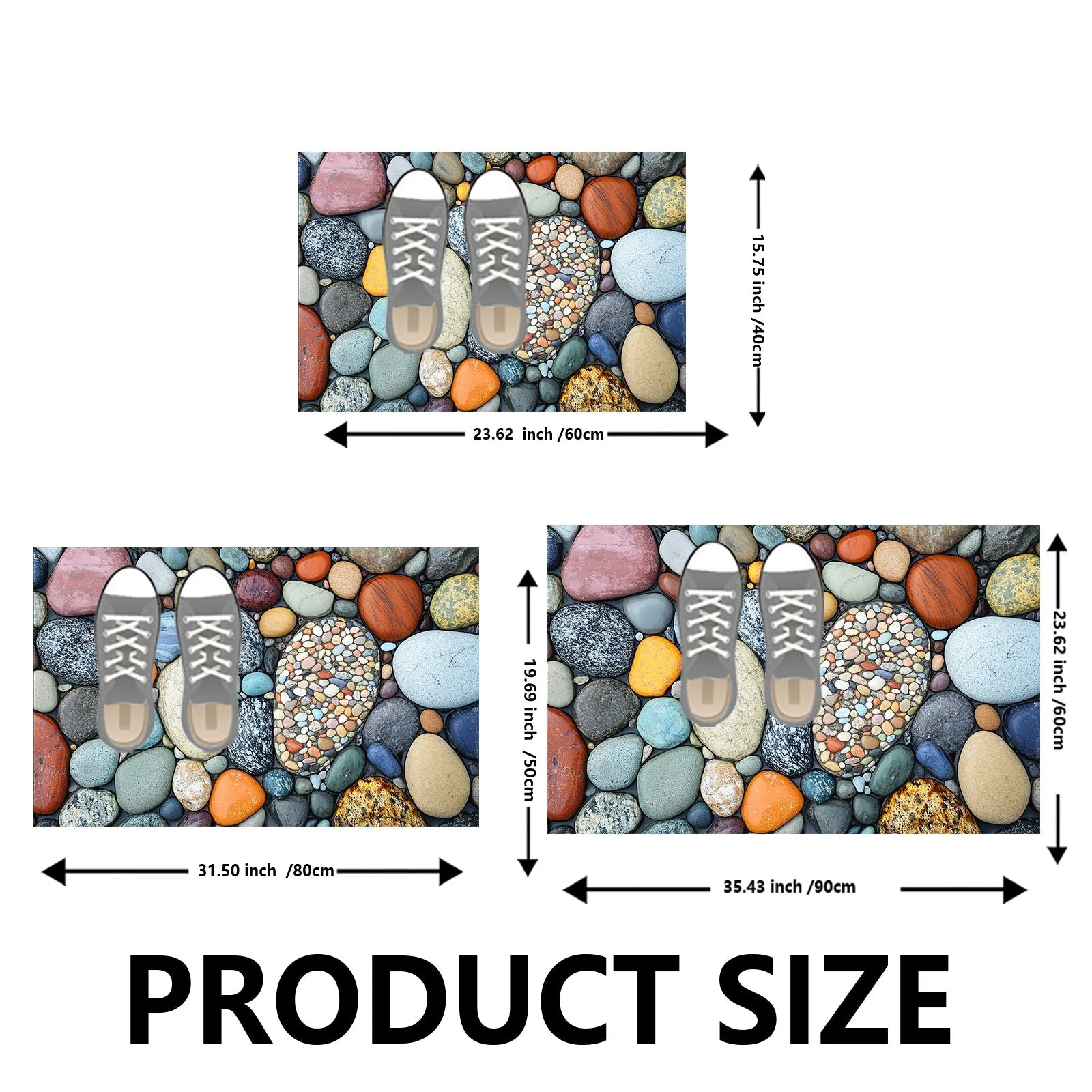 Stone Design Diatomite Bath Mat Bathroom Non-slip Shower Foot Mats Absorbent Quick Dry Toilet Rugs Carpet Doormat Washable 