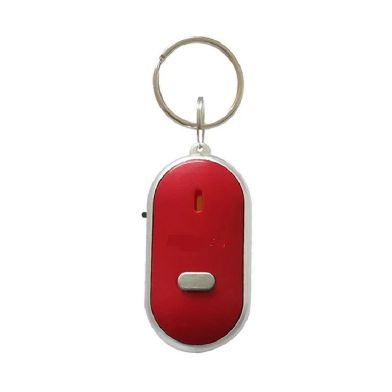 Anti-Lost Key Finder Keychain Flashing Beeping Alarm Key Locator Sound Control Smart Finder With LED Whistle Women's Men's Gift 
