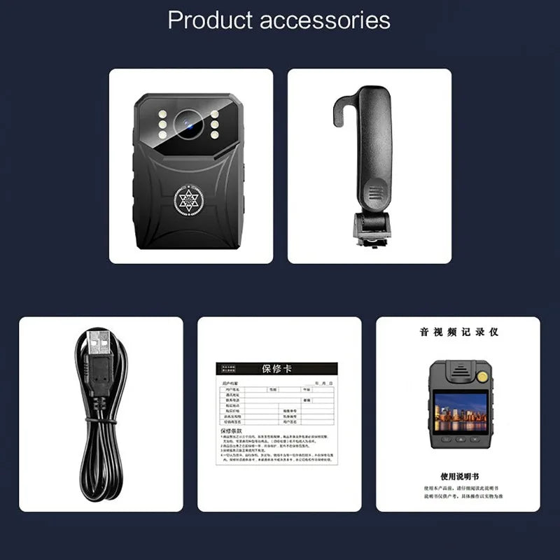 Mini 4K HD Cameras with WIFi 3000mAh Digtal Video Recorder with IPS Screen Night Vision Police Body Camera Portable Camcorder