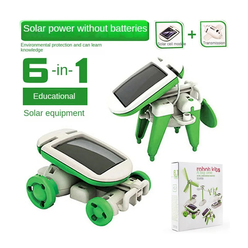 Robot Kits 6 in 1 DIY Solar Robot Science Experiment Creative Physics STEM Education Toys Enhance Assembly Skills Gifts
