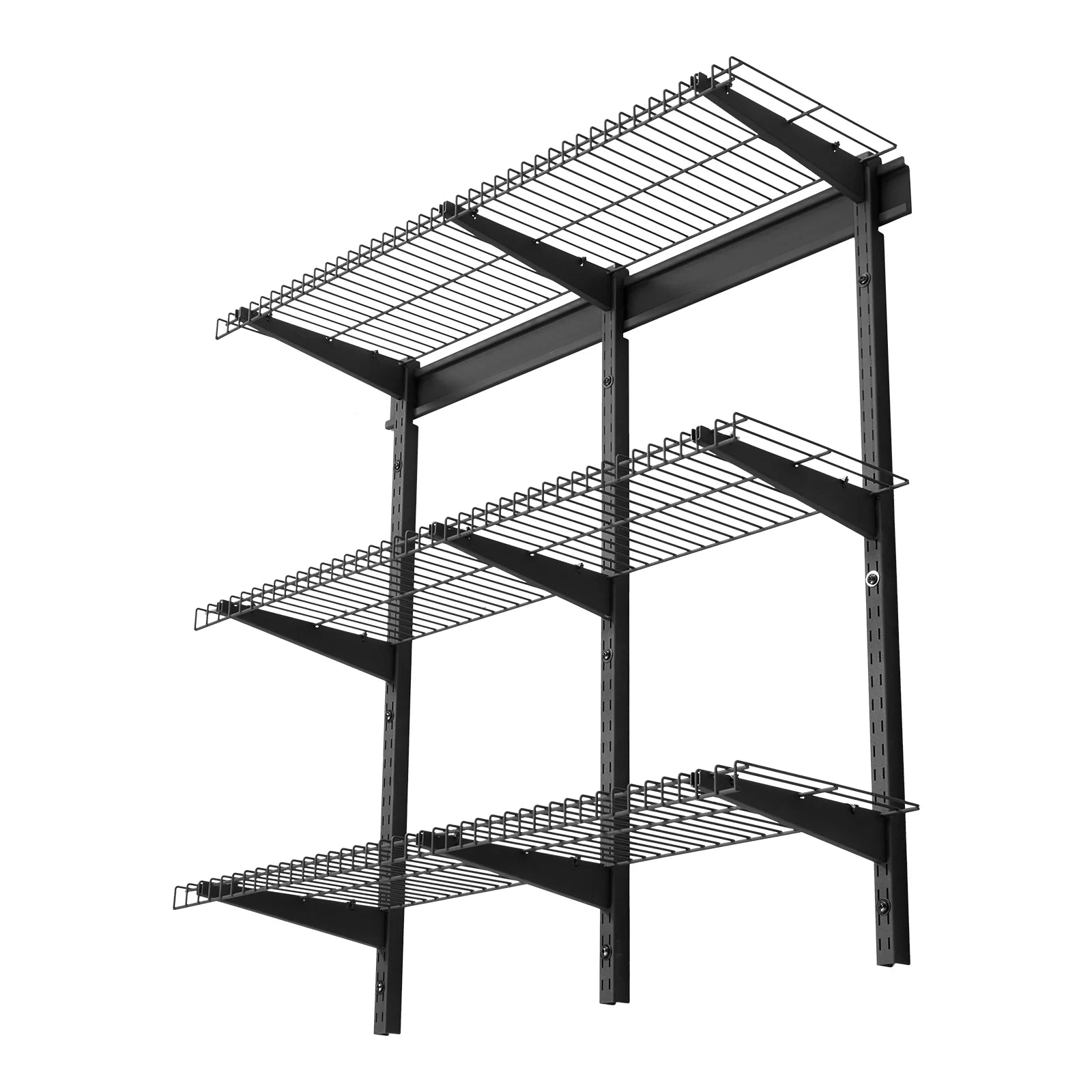 3-Tier Wall Mounted Garage Shelving Unit 450 lbs Steel Storage