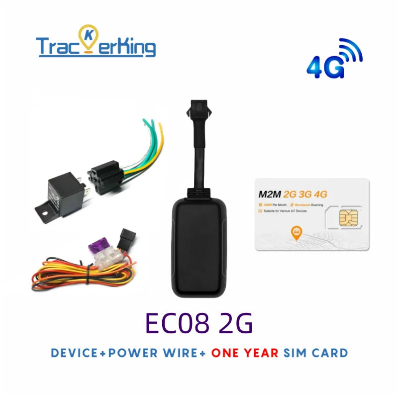 TrackerKing EC08 2G GPS Tracker Auto GPS tracker- Praćenje uživo Locator uređaj GT06 protokol baterija bolji od J14