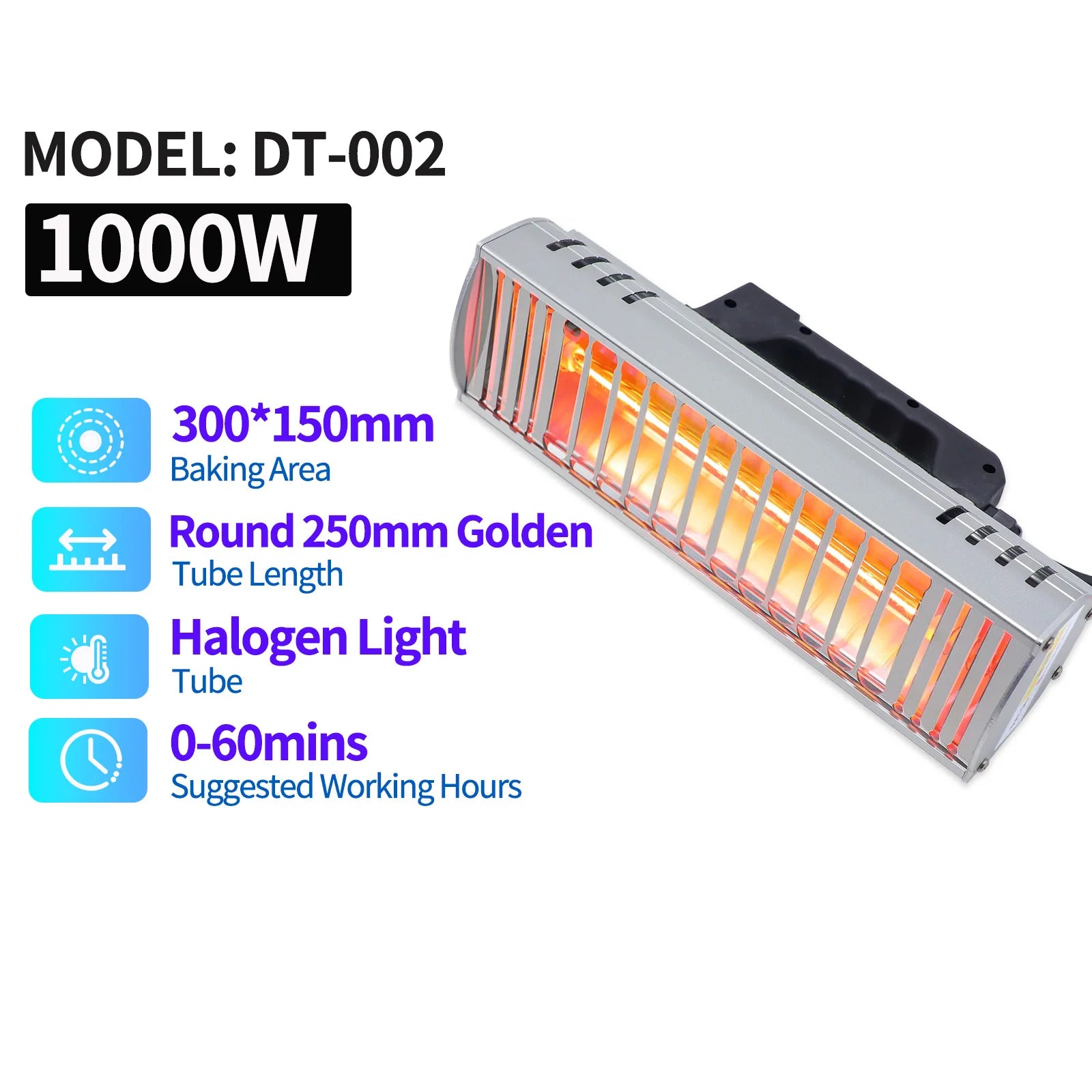 Portable Infrared Paint Curing Lamp 1000W/2000W for Car Repair