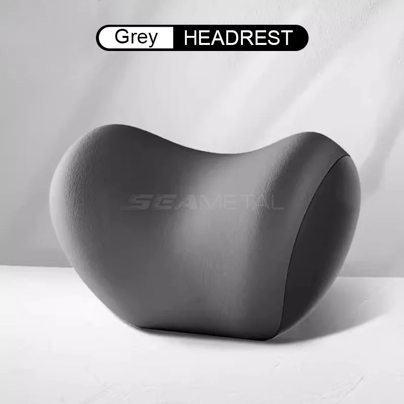 SEAMETAL Memory Foam Car Neck Pillow Lumbar Support Cushion Ergonomics Headrest Pillow Breathable Washable Cover Reduce Soreness